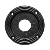Large grommet for boat electronics wiring.